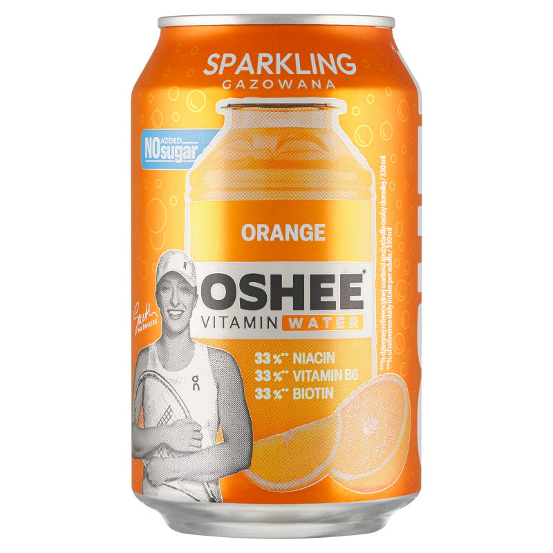 Oshee Vitamin Water Napój gazowany o smaku pomarańczowym 330 ml