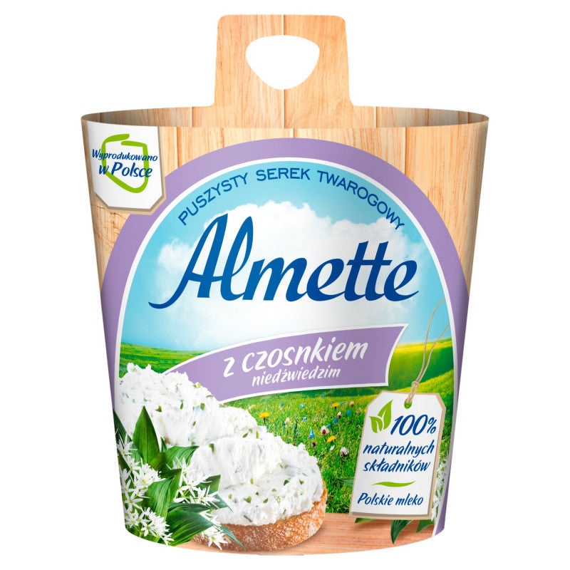 Almette Puszysty serek twarogowy z czosnkiem niedźwiedzim 150 g