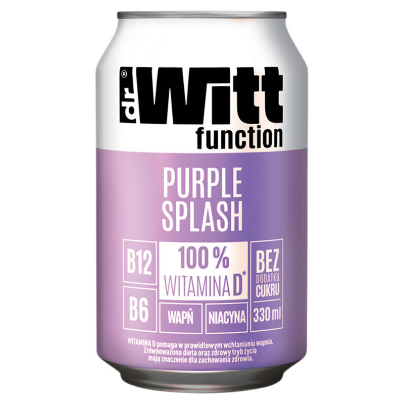Dr Witt Function Purple Splash Gazowany napój owocowy o smaku gruszki i lawendy 330 ml
