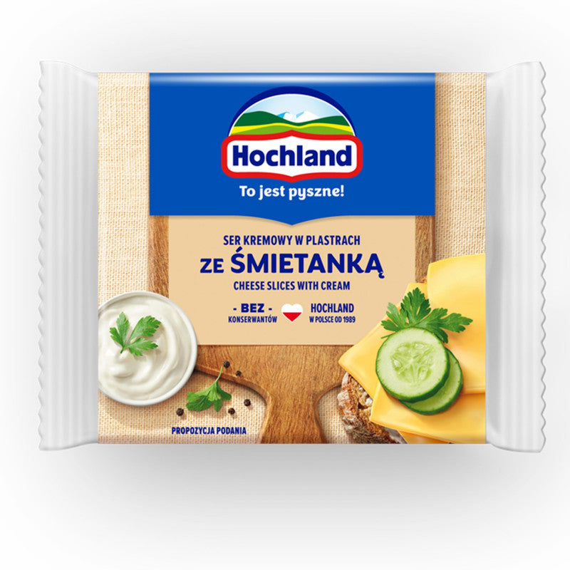 Hochland Ser kremowy w plastrach ze śmietanką 130 g