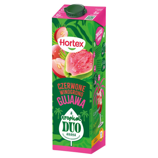 Hortex Tropical Duo Napój wieloowocowy czerwone winogrono gujawa 1 l
