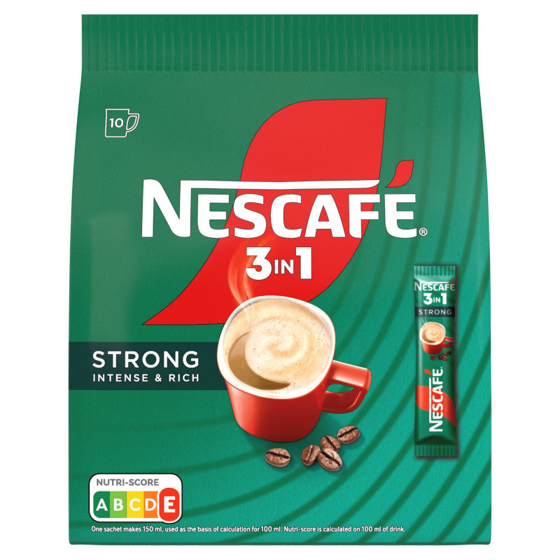 Nescafé 3in1 Strong Rozpuszczalny napój kawowy 160 g (10 x 16 g)
