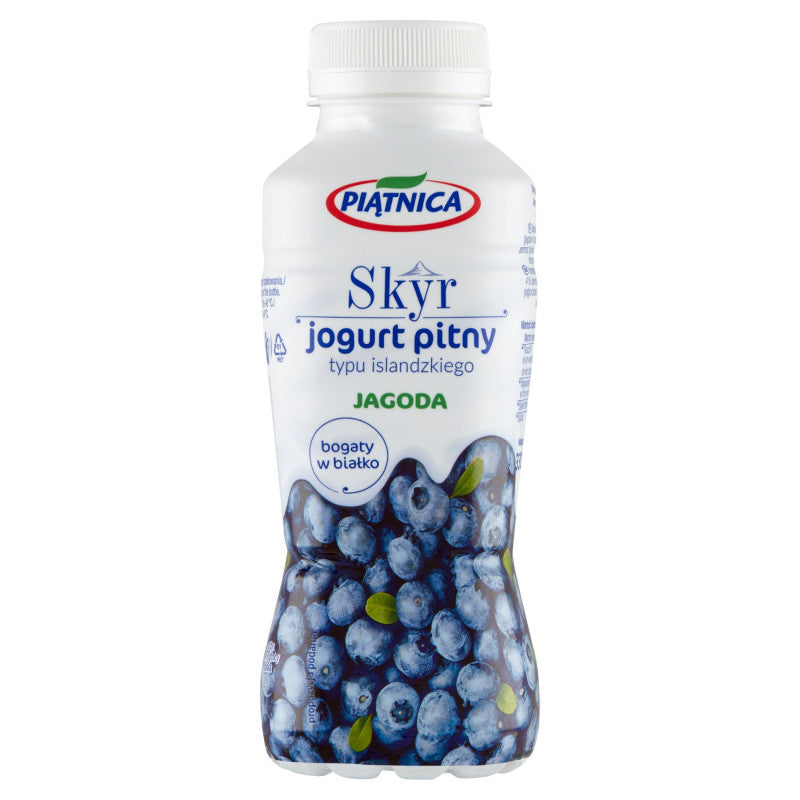 Piątnica Skyr jogurt pitny typu islandzkiego jagoda 330 ml