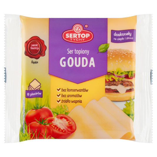 Sertop Tychy Ser topiony w plastrach gouda 130 g (8 sztuk)