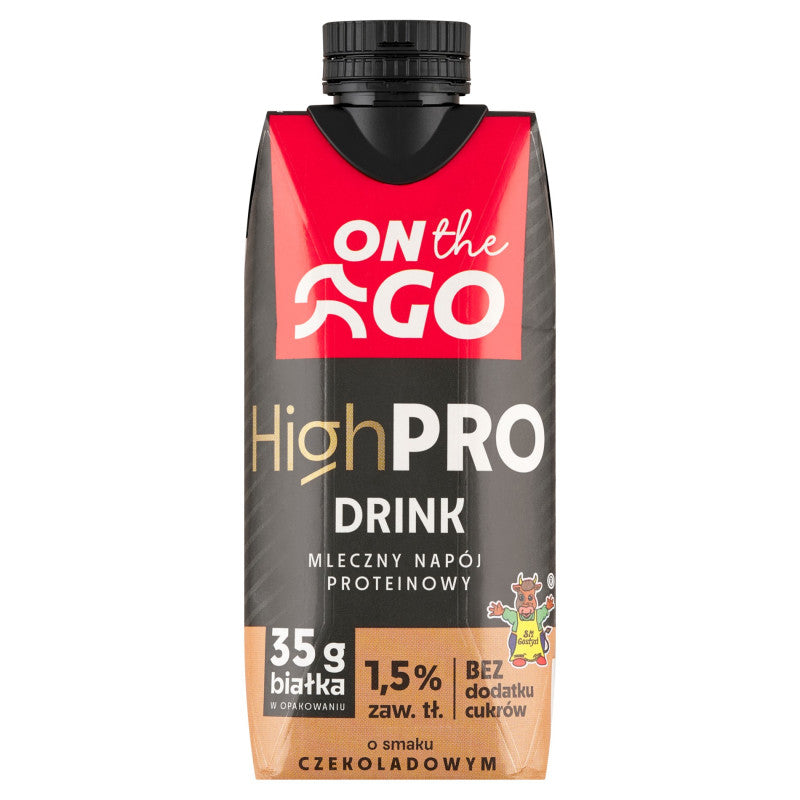 SM Gostyń On The Go Mleczny napój proteinowy o smaku czekoladowym 350 g