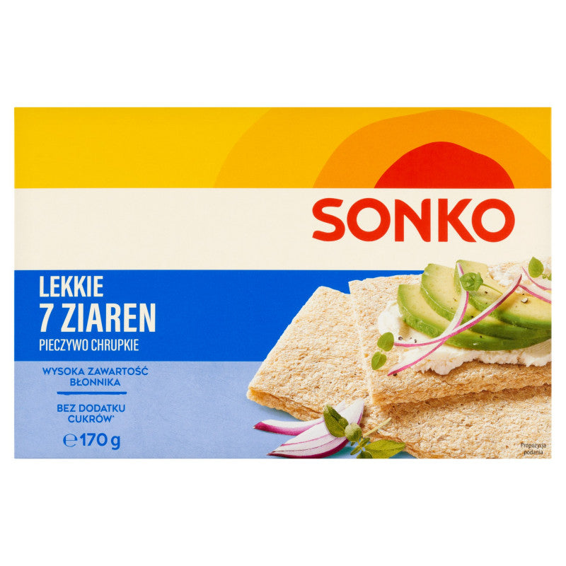 Sonko Pieczywo chrupkie lekkie 7 ziaren 170 g